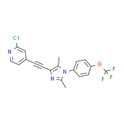 2-chloro-4-[2-[2,5-dimethyl-1-[4-(trifluoromethoxy)phenyl]imidazol-4-yl]ethynyl]pyridine