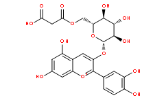 1-Benzopyrylium,3-[[6-O-(2-carboxyacetyl)-b-D-glucopyranosyl]oxy]-2-(3,4-dihydroxyphenyl)-5,7-dihydroxy-
